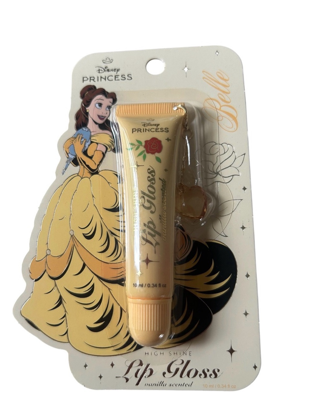 Disney Belle High Shine Vanilla Lipgloss With Charm